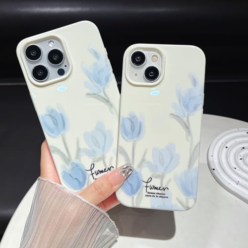 Artistic Blue Tulip iPhone Case for Pro Max