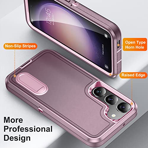 Samsung Galaxy S23 Kickstand Shockproof Case - Night Purple