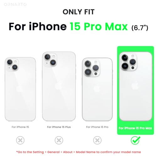 ORNARTO iPhone 15 Pro Max Slim Silicone Case
