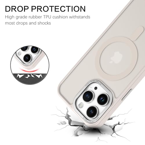 BENTOBEN iPhone 15 Pro Max Magnetic Case - Light Grey