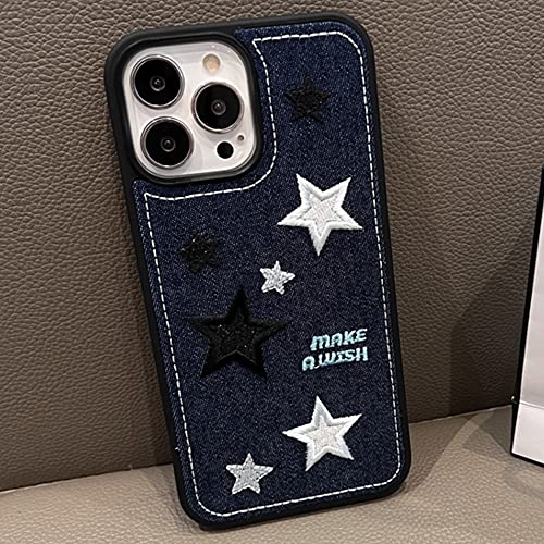 Cool Denim Star iPhone 14 Case – Silicone Protection