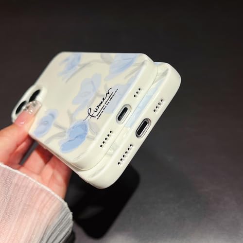 Artistic Blue Tulip iPhone Case for Pro Max