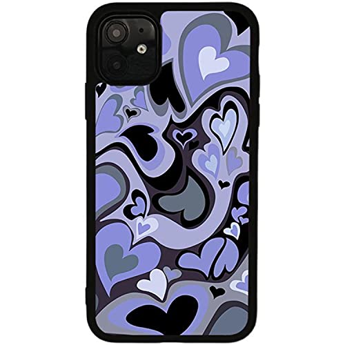 MOKENS Slim Purple Love Heart Phone Case for iPhone 11