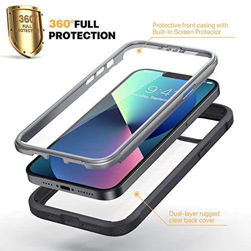 Diaclara Full Body Rugged Case for iPhone 13