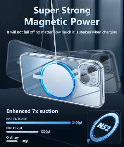 FNTCASE iPhone 15 Plus Military-Grade Clear Case