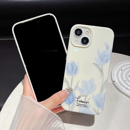 Artistic Blue Tulip iPhone Case for Pro Max