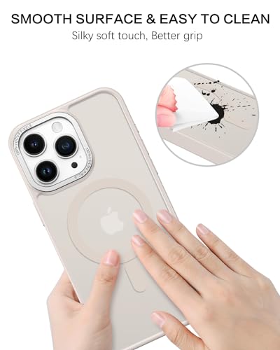 BENTOBEN iPhone 15 Pro Max Magnetic Case - Light Grey