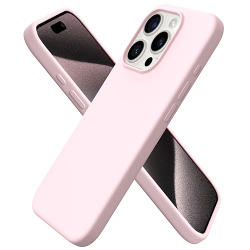 ORNARTO iPhone 15 Pro Liquid Silicone Case - Pink