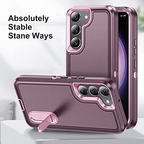 Samsung Galaxy S23 Kickstand Shockproof Case - Night Purple