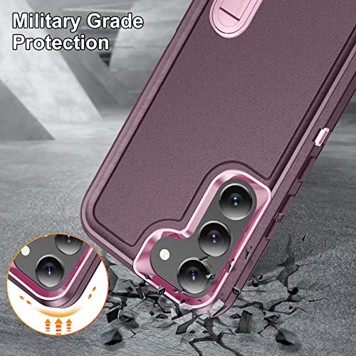 Samsung Galaxy S23 Kickstand Shockproof Case - Night Purple