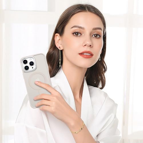 BENTOBEN iPhone 15 Pro Max Magnetic Case - Light Grey