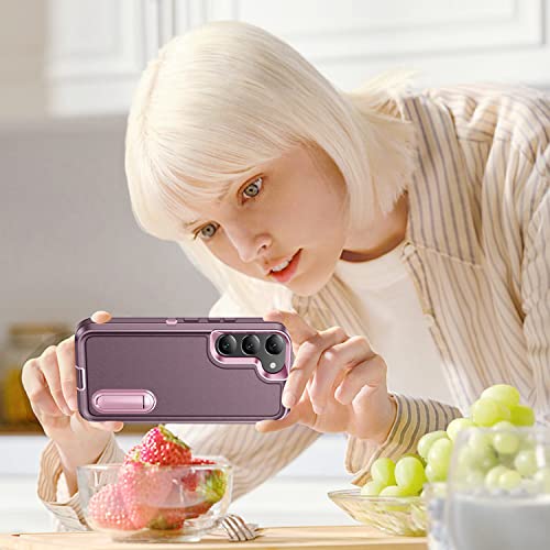 Samsung Galaxy S23 Kickstand Shockproof Case - Night Purple