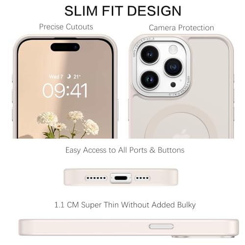 BENTOBEN iPhone 15 Pro Max Magnetic Case - Light Grey