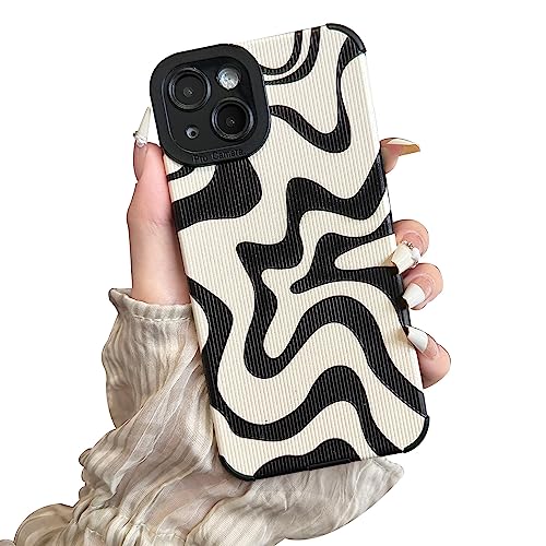 Stylish iPhone 13 Case with Wavy Art Design