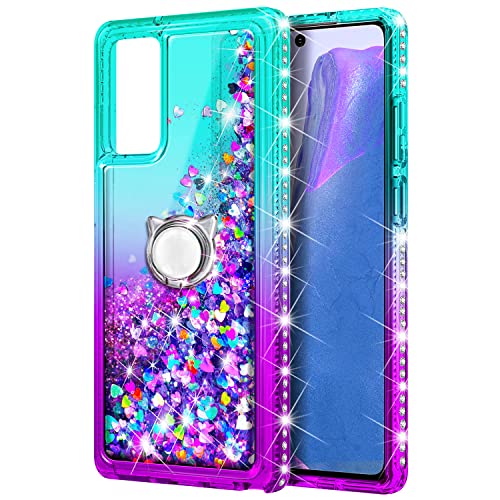 Glitter Liquid Samsung Galaxy A03S Case with Accessories