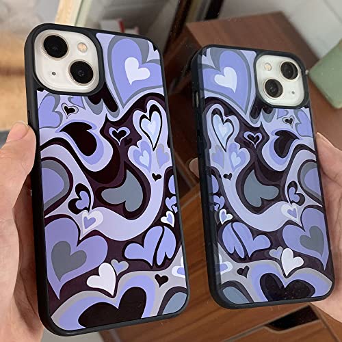 MOKENS Slim Purple Love Heart Phone Case for iPhone 11