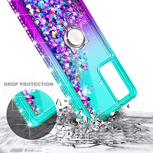 Glitter Liquid Samsung Galaxy A03S Case with Accessories