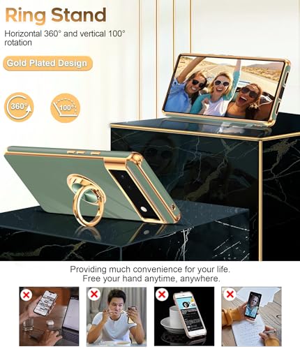 LeYi Google Pixel 6 Case with Rotatable Ring