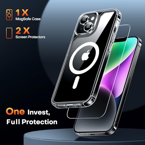 TAURI Magnetic iPhone 13 Case with Screen Protectors
