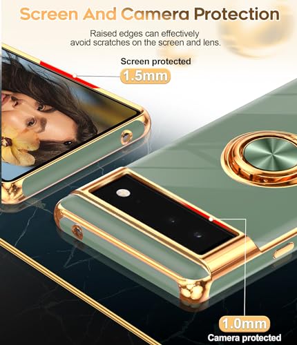 LeYi Google Pixel 6 Case with Rotatable Ring