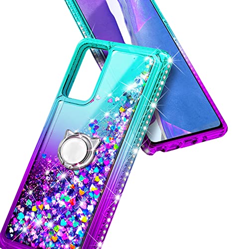 Glitter Liquid Samsung Galaxy A03S Case with Accessories