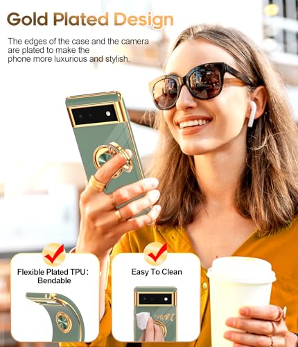 LeYi Google Pixel 6 Case with Rotatable Ring