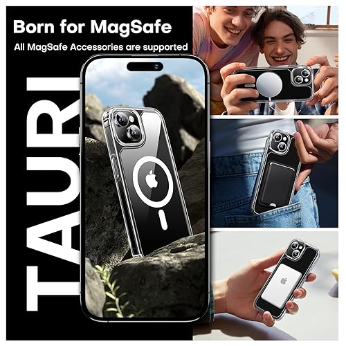 TAURI Magnetic iPhone 13 Case with Screen Protectors