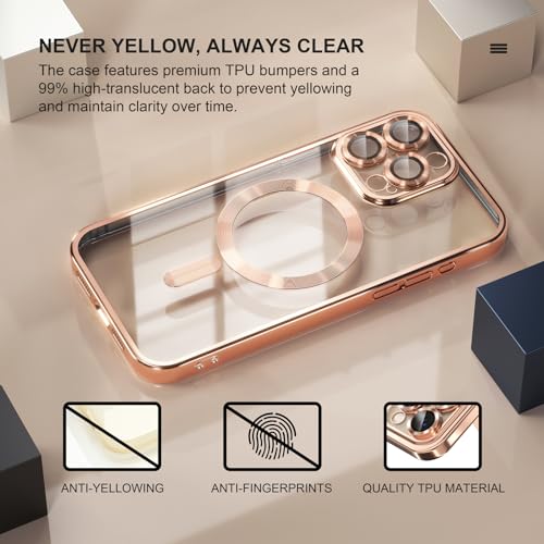 Misea Gold MagSafe Case for iPhone 15 Pro Max