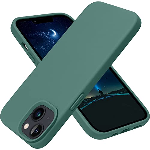 Slim Shockproof Silicone iPhone 13 Case - Midnight Green