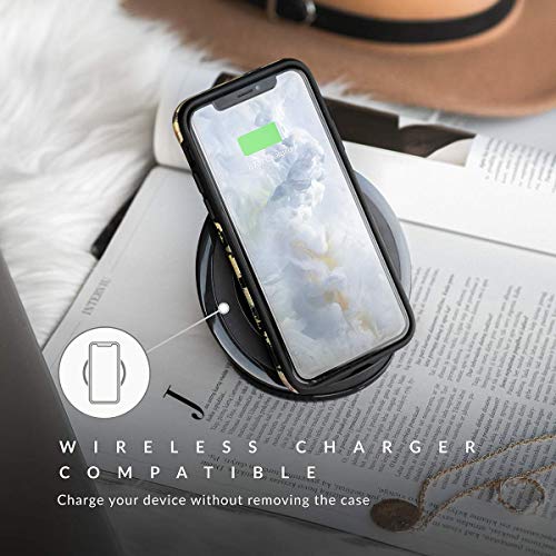 iPhone 15 Pro Max Hybrid Phone Case - Black Polka Dots