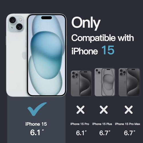 JETech Clear Anti-Scratch Case for iPhone 15