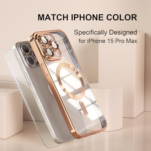 Misea Gold MagSafe Case for iPhone 15 Pro Max