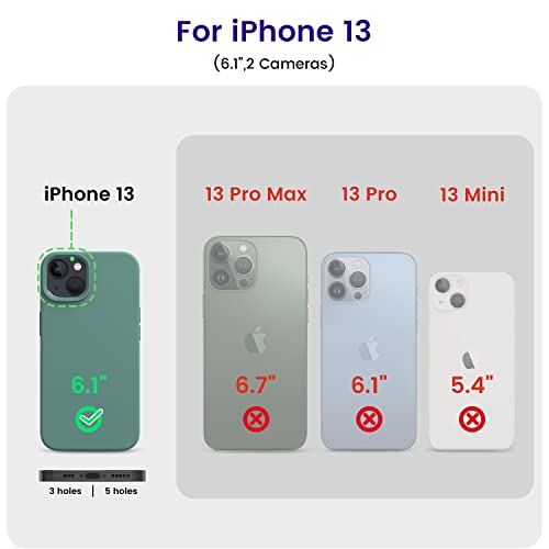 Slim Shockproof Silicone iPhone 13 Case - Midnight Green