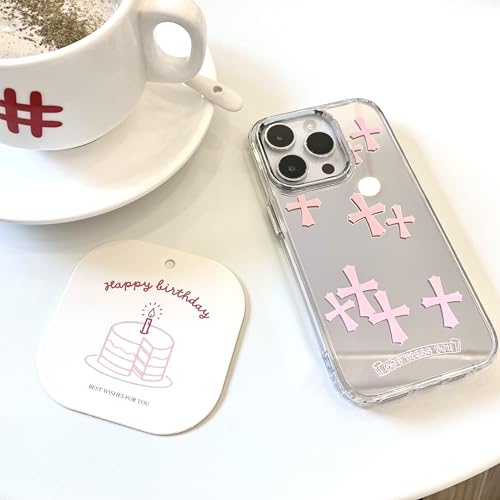 iPhone 15 Pro Max Cross Case - Pink Mirror