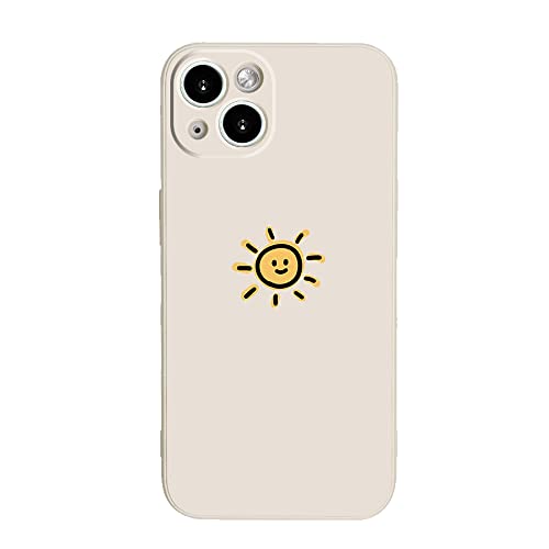 Cute Cartoon Sun Moon iPhone 13 Silicone Case