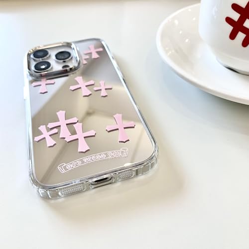 iPhone 15 Pro Max Cross Case - Pink Mirror