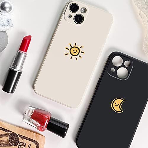 Cute Cartoon Sun Moon iPhone 13 Silicone Case