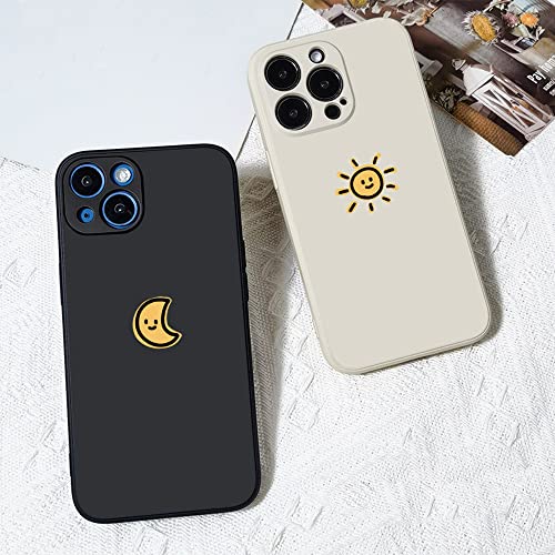 Cute Cartoon Sun Moon iPhone 13 Silicone Case