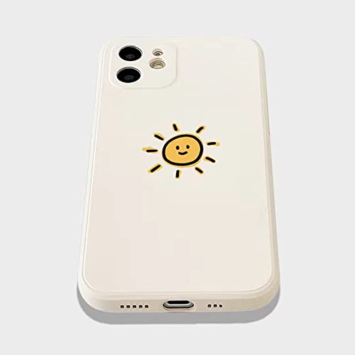 Cute Cartoon Sun Moon iPhone 13 Silicone Case