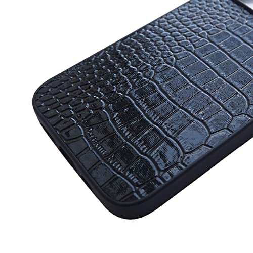 Stylish Crocodile iPhone 13 Pro Max Case - Black