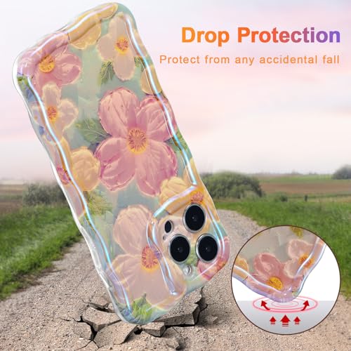 Colorful Retro Flower TPU Case for iPhone 13 Pro