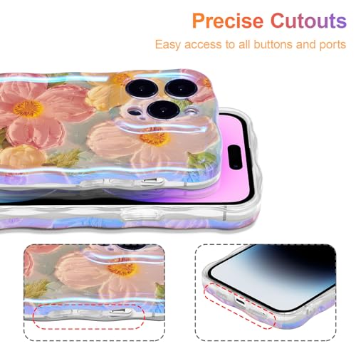 Colorful Retro Flower TPU Case for iPhone 13 Pro
