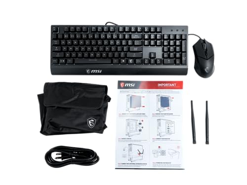 MSI Aegis RS Gaming Desktop: Intel Core i7-13700F, RTX 4060, 32GB DDR5, 2TB M.2 NVMe, Liquid Cooling, WiFi 6E, Keyboard & Mouse, DIY Friendly, Windows 11 Home, Black