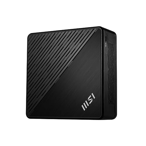 MSI Cubi N ADL Mini PC, Intel N100 Processor (Beats Intel i3-10100), 8GB RAM, 256GB SSD, Wi-Fi 5, Support 4K UHD Dual Display, HDMI, Gigabit Ethernet for Home/Office/Gaming, Windows 11 Pro, Black