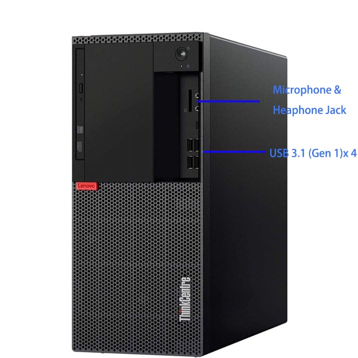 Lenovo ThinkCentre M920T Mini Tower Desktop Computer, Intel Core i5-8500 Up to 4.1GHz, 32GB RAM, 512GB SSD, Keyboard&Mouse, Wi-Fi, Bluetooth, DisplayPort, HDMI 4K Support, Windows 10 Pro (Renewed)