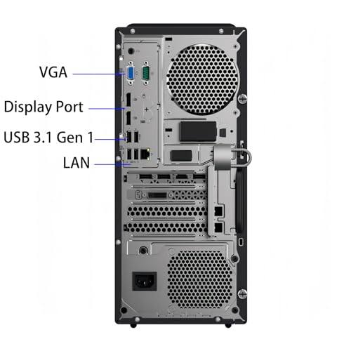Lenovo ThinkCentre M920T Mini Tower Desktop Computer, Intel Core i5-8500 Up to 4.1GHz, 32GB RAM, 512GB SSD, Keyboard&Mouse, Wi-Fi, Bluetooth, DisplayPort, HDMI 4K Support, Windows 10 Pro (Renewed)