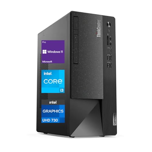 Lenovo ThinkCentre 50t Tower Desktop, 12th Gen Intel 4-Core Processor (Beats Core i7-9700), 16GB RAM, 512GB SSD + 1TB HDD, HDMI Support 2-Monitor 4K, DVD-RW, Wired K&M, Wi-Fi 5, Windows 11 Pro, Black