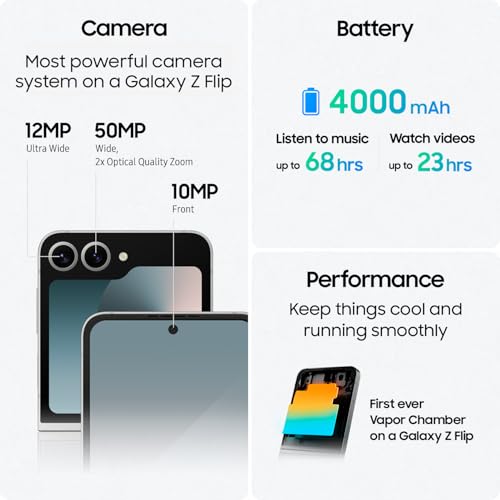 SAMSUNG Galaxy Z Flip 6 Foldable Smartphone - 256GB