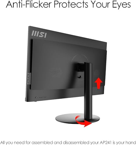 MSI All-in-One Computer Desktop, 23.8" FHD IPS Display, 32GB Memory,1TB SSD, Intel Core Processor Quad-Core Up to 4.40 GHz, WiFi 6, Bluetooth, HDMI, 6 USB Ports, Windows 11, Black
