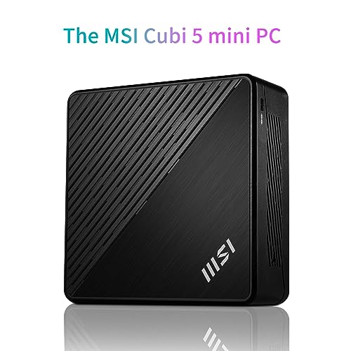 MSI Cubi B0A8 Premium Compact Desktop - 12th Gen Intel i7-1255U Processor, 16GB RAM, 1TB SSD, Wi-Fi 6, Windows 11 Pro, Support 4K@60Hz Triple Display for Home/Office/Gaming